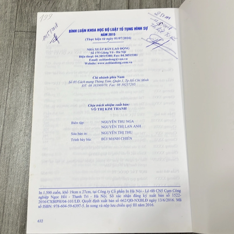 Bình luận khoa học bộ luật tố tụng hình sự năm 2015. 8b2 545048