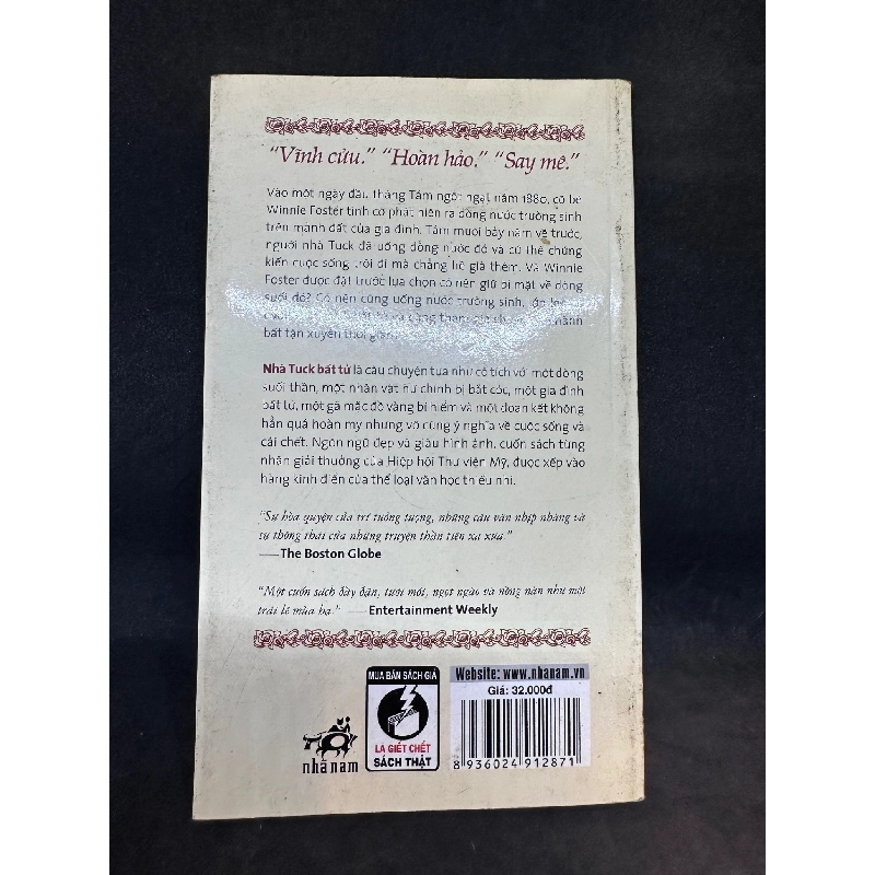 Nhà Tuck bất tử - Chuyện gì xảy ra khi bạn có thể sống mãi, Natalie Babbitt, mới 80% (ố vàng), 2009 SBM.VH0812 912773