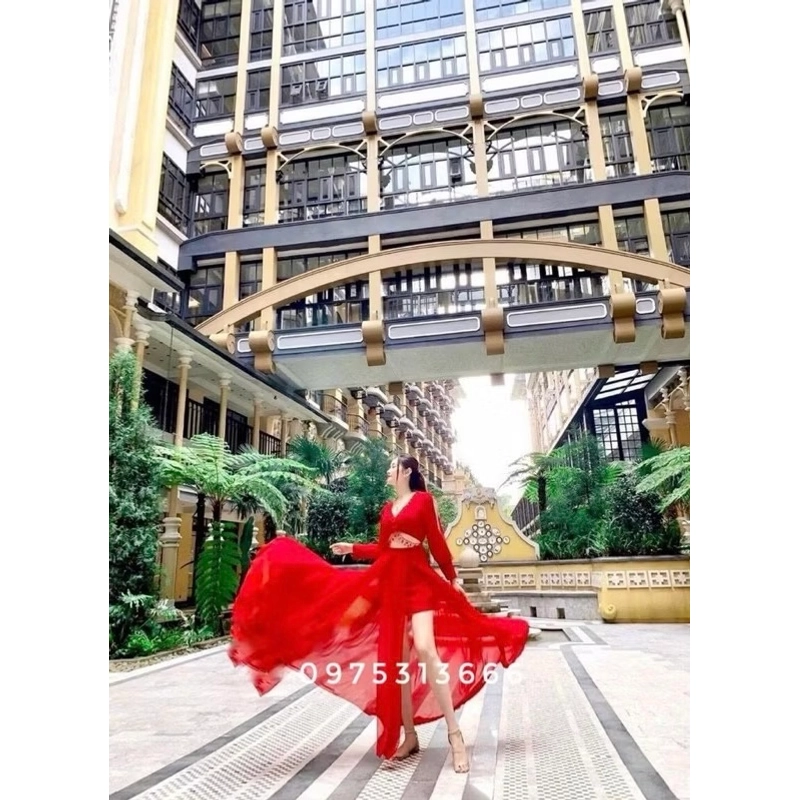 Váy maxi hở lưng new 99% 474111