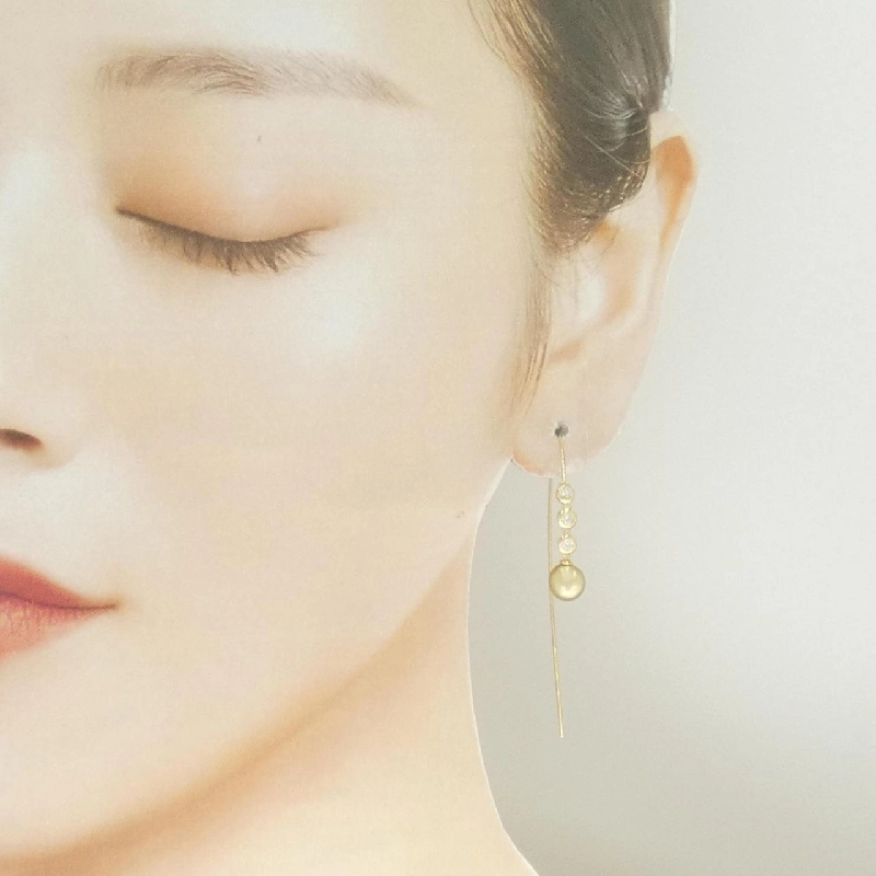 K18YG Bạch Ngọc Trai Bông Tai - Hàng hiệu Chính hãng 865139