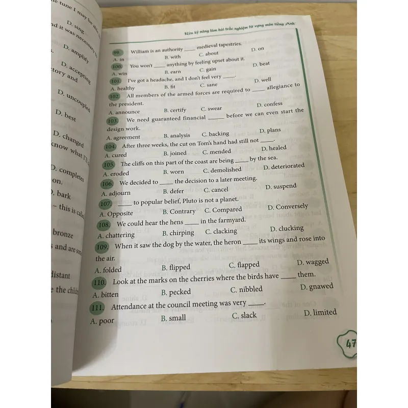 Rèn kỹ Nằng làm bài trắc nghiệm từ vựng  751121