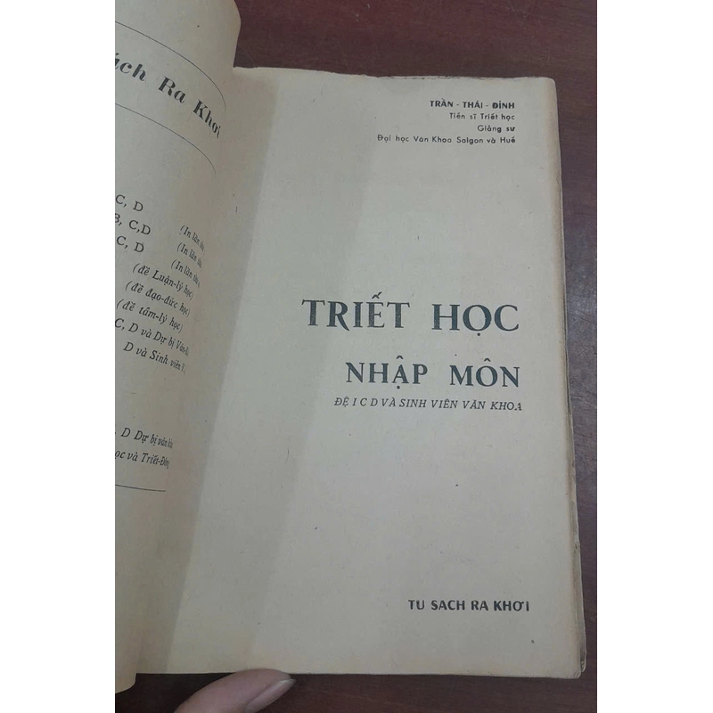 TRIẾT HỌC NHẬP MÔN - TRẦN THÁI ĐỈNH 469621