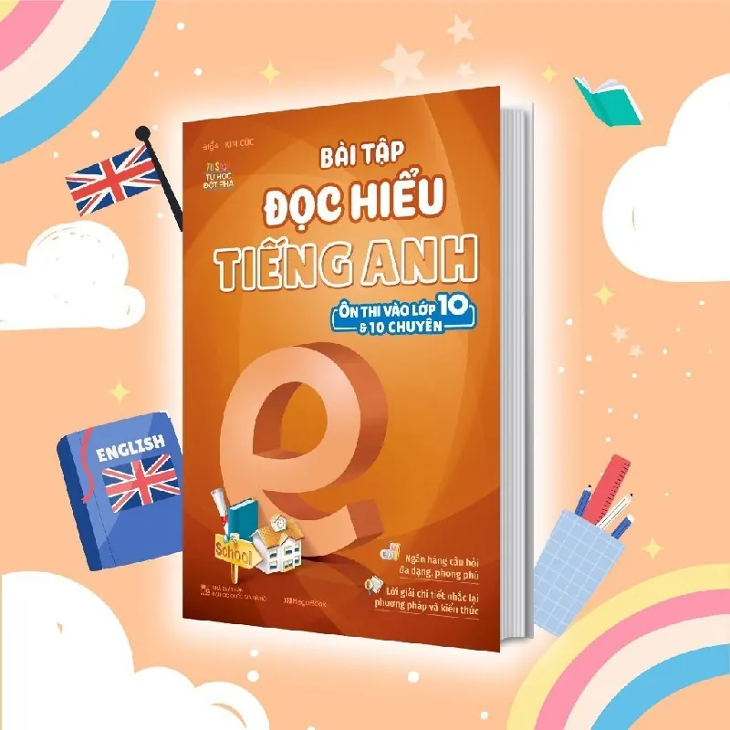 Sách - Bài tập đọc hiểu tiếng Anh (ôn thi vào lớp 10 và 10 chuyên) - Megabooks - NENA2509 Blogmeo21025 580898