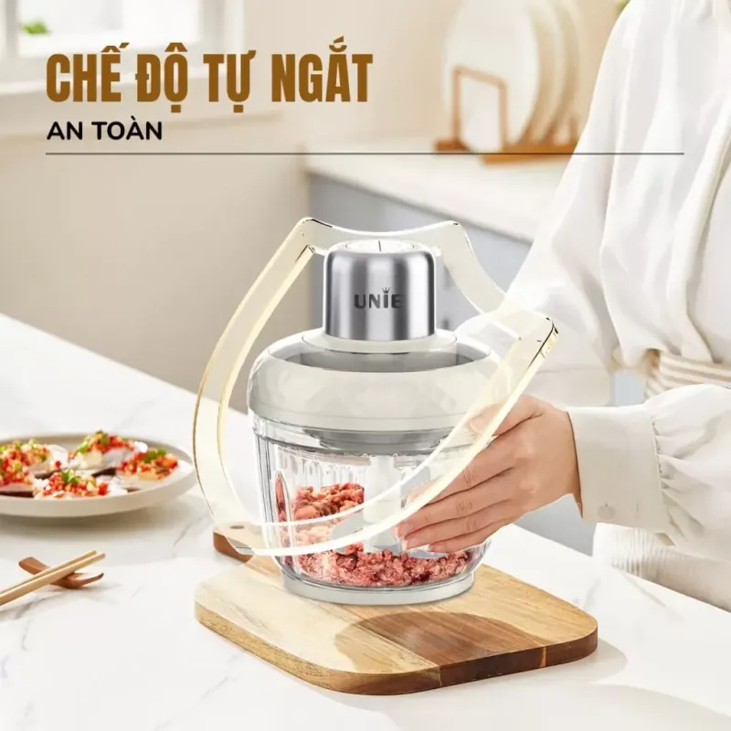 Máy xay thịt UNIE UM366 dung tích 2,5L, 2 cối xay thủy tinh 779685
