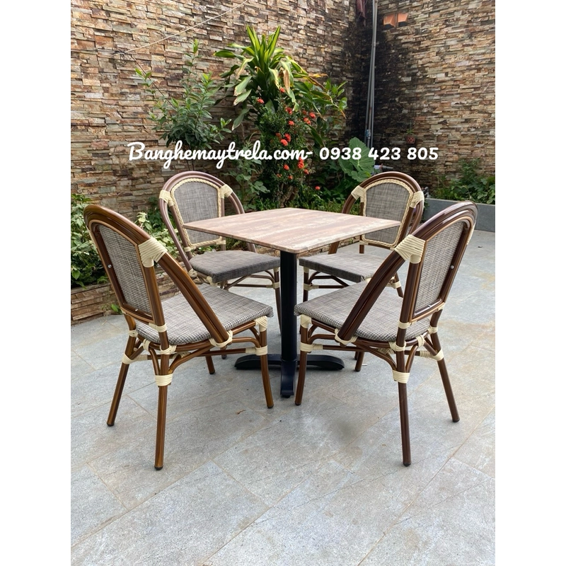Ghế khung nhôm đan nhựa 444681