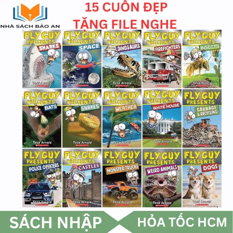 Sách nhập - Fly Guy Presents Level 2 - 15 cuốn, Fly guy khoa học full màu đẹp 1001306