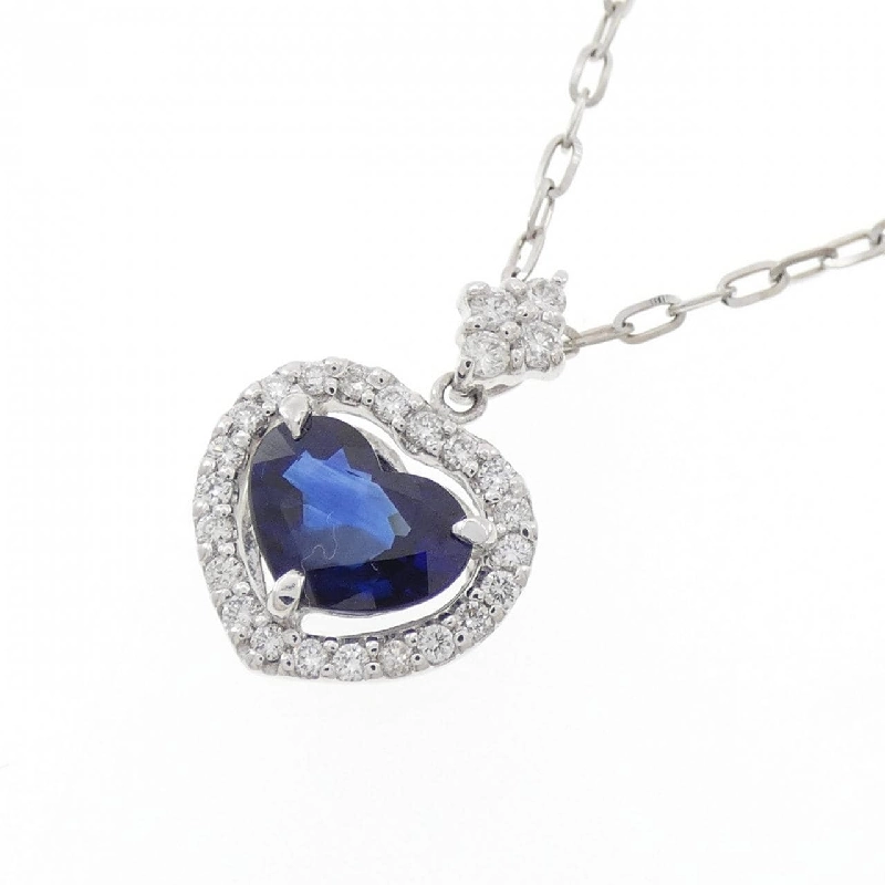 Dây chuyền Sapphire hình trái tim PT900/PT850 1.402CT - Hàng hiệu Chính hãng 858157