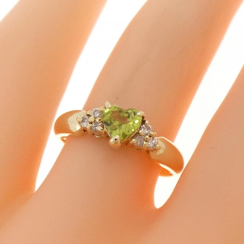 Nhẫn Peridot Hình Trái Tim K18YG - Hàng hiệu Chính hãng 855047