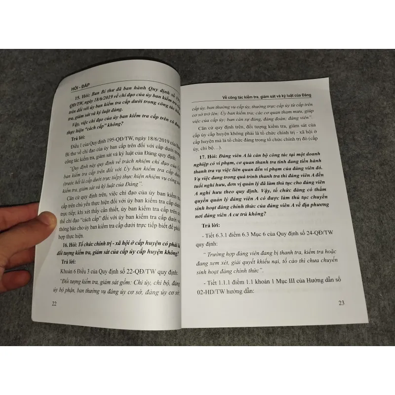 HỎI - ĐÁP VỀ CÔNG TÁC KIỂM TRA, GIÁM SÁT VÀ KỶ LUẬT CỦA ĐẢNG 701106