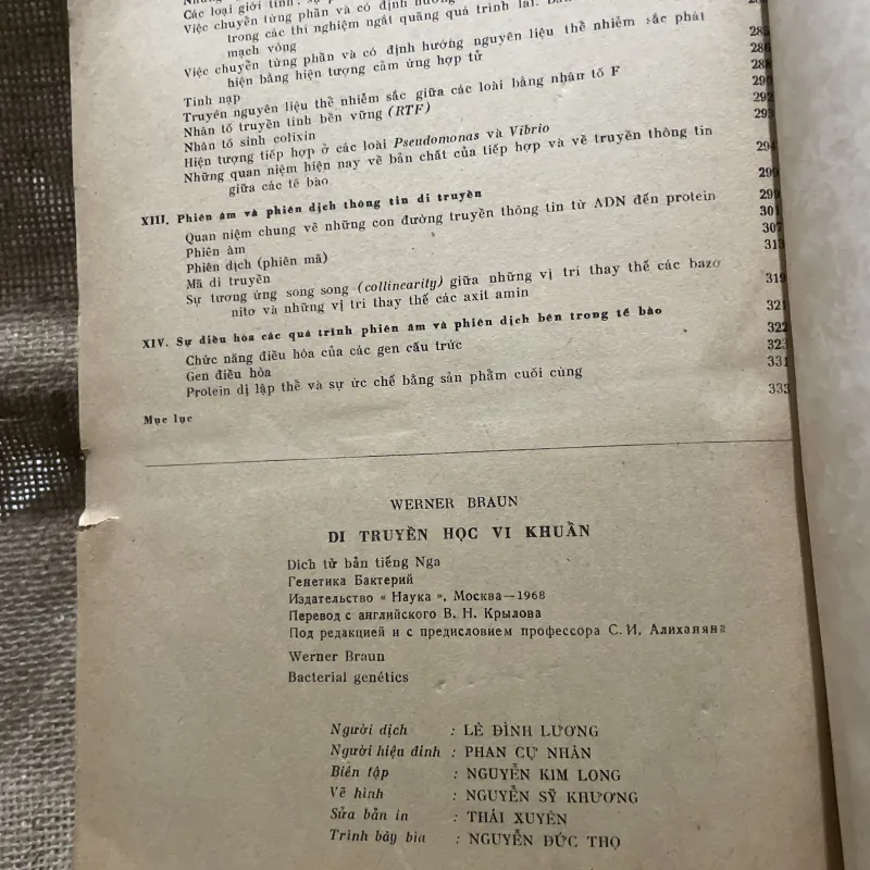 Di truyền học vi khuẩn WERNER BRAUN 340 trang khổ lớn  799807
