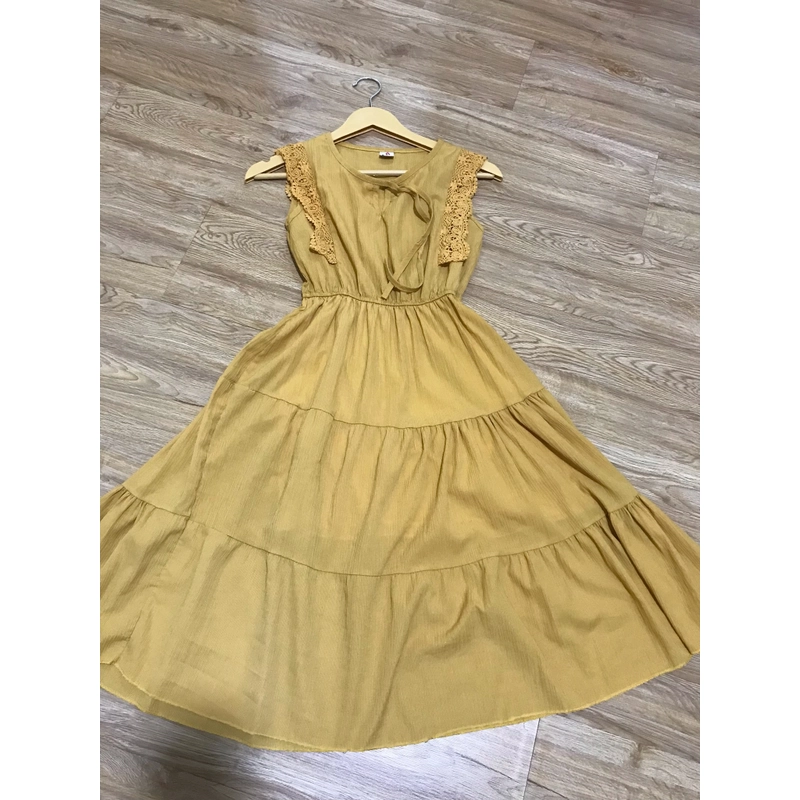 Đầm nữ dài màu vàng  470851