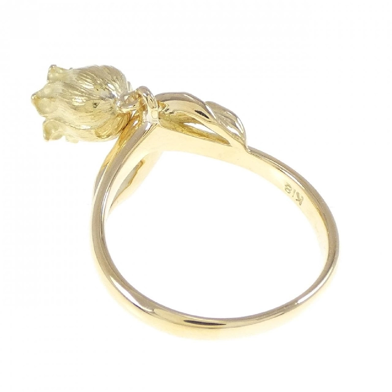 Nhẫn kim cương hoa K18YG 0.01CT 669336