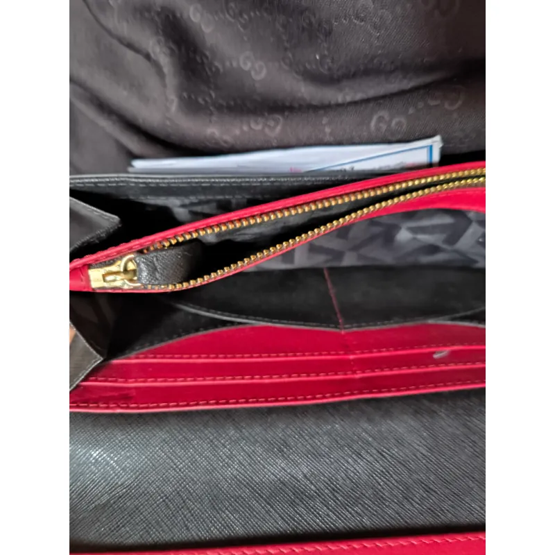 Túi xách nữ GIOGIO da PU phối màu đỏ đen thời trang 752694