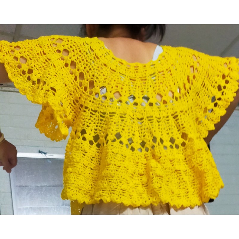Áo len handmade len cotton hè 12580