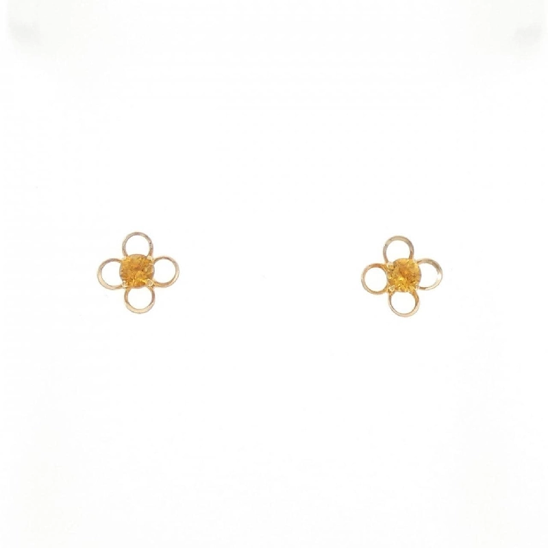 K18YG Hoa Tai Citrine - Hàng hiệu Chính hãng 869021