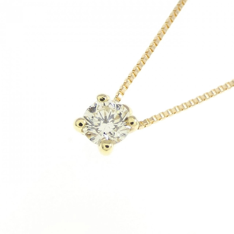 K18YG Solitaire Dây chuyền kim cương 0.18CT - Hàng hiệu Chính hãng 859005