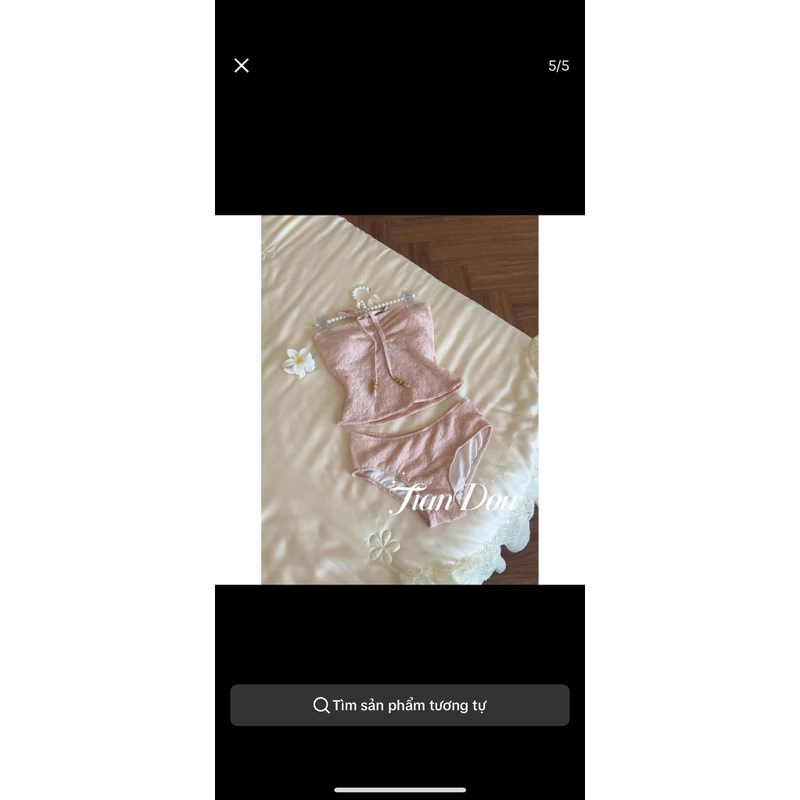 Bikini màu hồng dễ thương kín đáo 499328