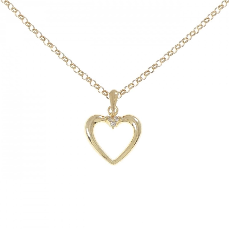 K18YG/750YG Dây chuyền trái tim kim cương - Hàng hiệu Authentic 857028