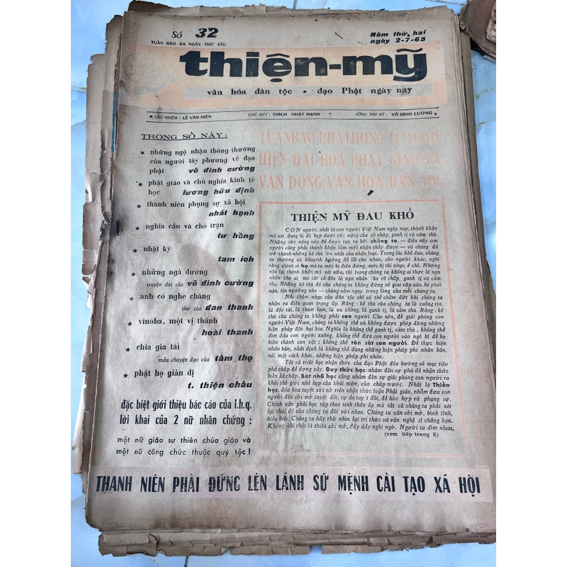 Báo Thiện Mỹ và Hải Triều Âm (Nhất Hạnh chủ bút) 500105