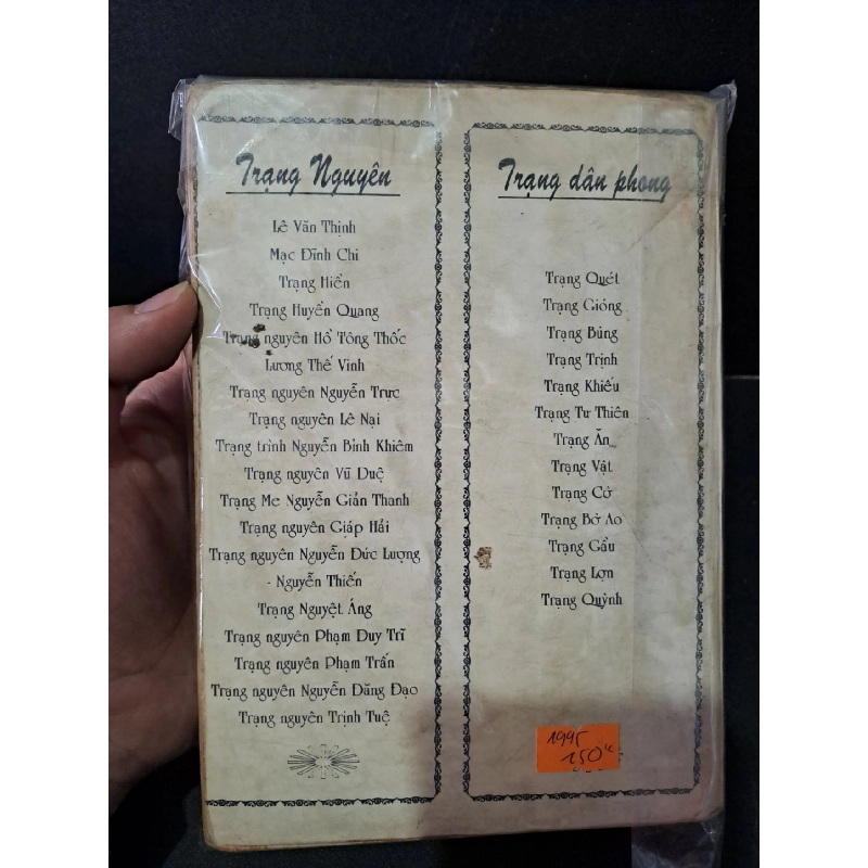 Kho tàng các ông Trạng Việt Nam mới 80% bẩn bìa, ố vàng, tróc gáy 1995 GSTS. Vũ Ngọc Khánh HCM1604 LỊCH SỬ - CHÍNH TRỊ - TRIẾT HỌC 918961