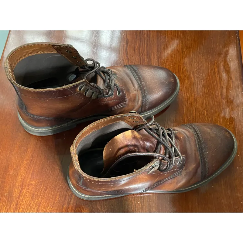 Giày Boots Nam da thật kích cỡ 40, màu nâu sẫm 996217