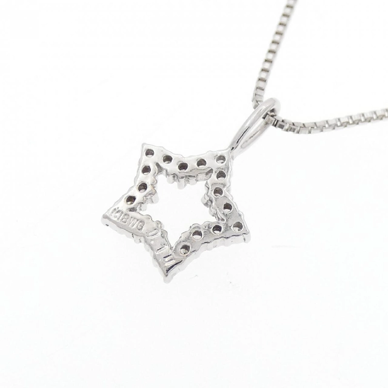 K18WG Ngôi sao Kim cương Dây chuyền 0.10CT - Hàng hiệu Chính hãng 859533