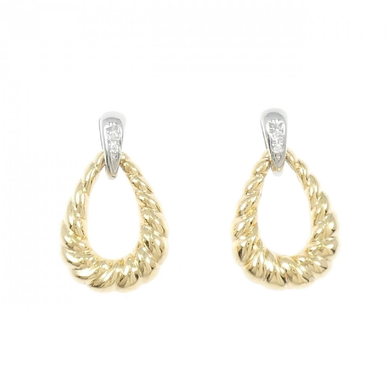 Bông tai kim cương K18YG/K18WG 0.034CT - Hàng hiệu Chính hãng 870054