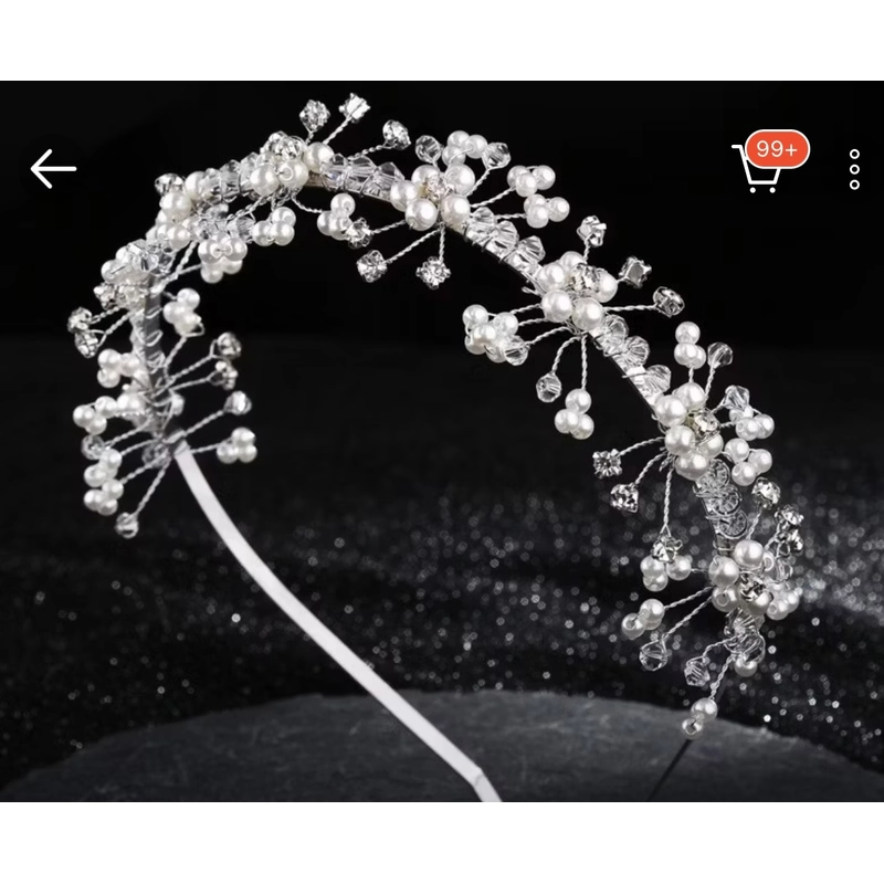 Vương miện cô dâu tạo hình hoa làm bằng tay 462545