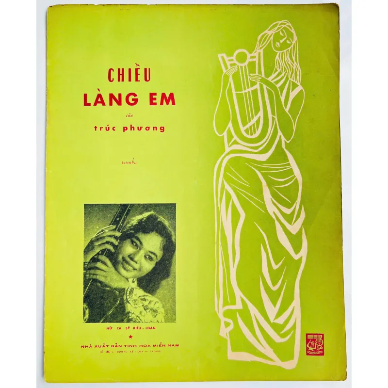 Tờ Nhạc Xưa 1960: CHIỀU LÀNG EM - Trúc Phương (Bút tích Saigon 1975 - Bìa Xanh) 728144