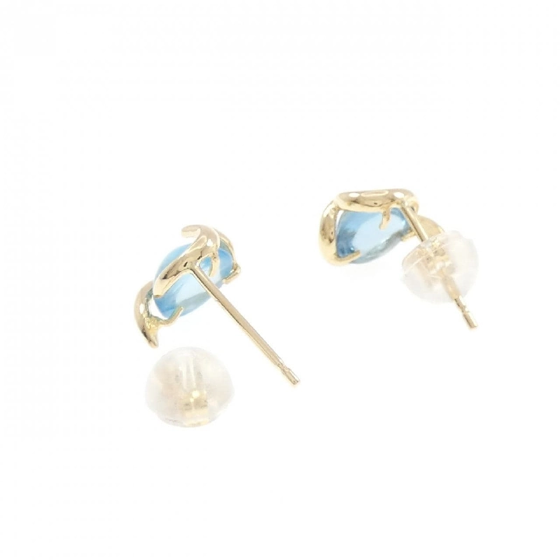 K18YG Blue Topaz Bông tai - Hàng hiệu Chính hãng 874691