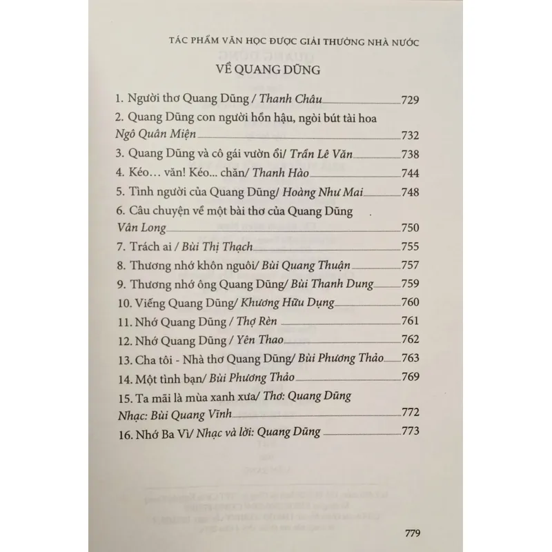 Quang Dũng tuyển tập tác phẩm được giải thưởng nhà nước 276340