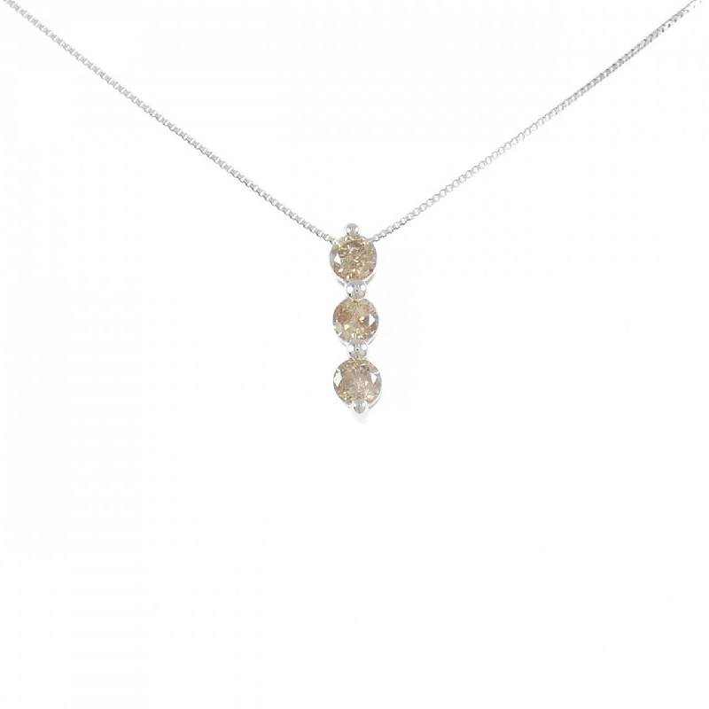 K18WG Ba viên đá kim cương Dây chuyền 0.5CT - Hàng hiệu Chính hãng 862065