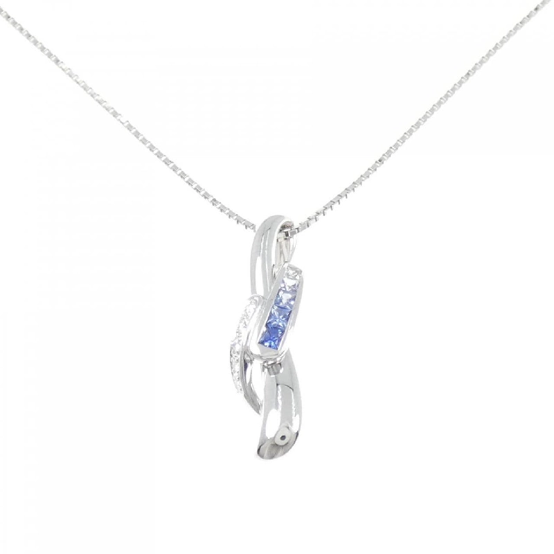 K18WG Sapphire Necklace 0.30CT - Hàng hiệu Authentic 862324