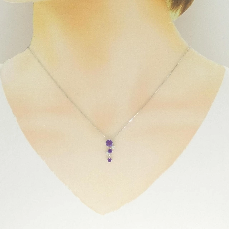 K14WG Mặt dây chuyền Amethyst - Hàng hiệu Chính hãng 858246