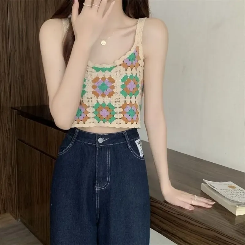 3c Áo Len Đan Croptop 2 Dây Tanktop  592830
