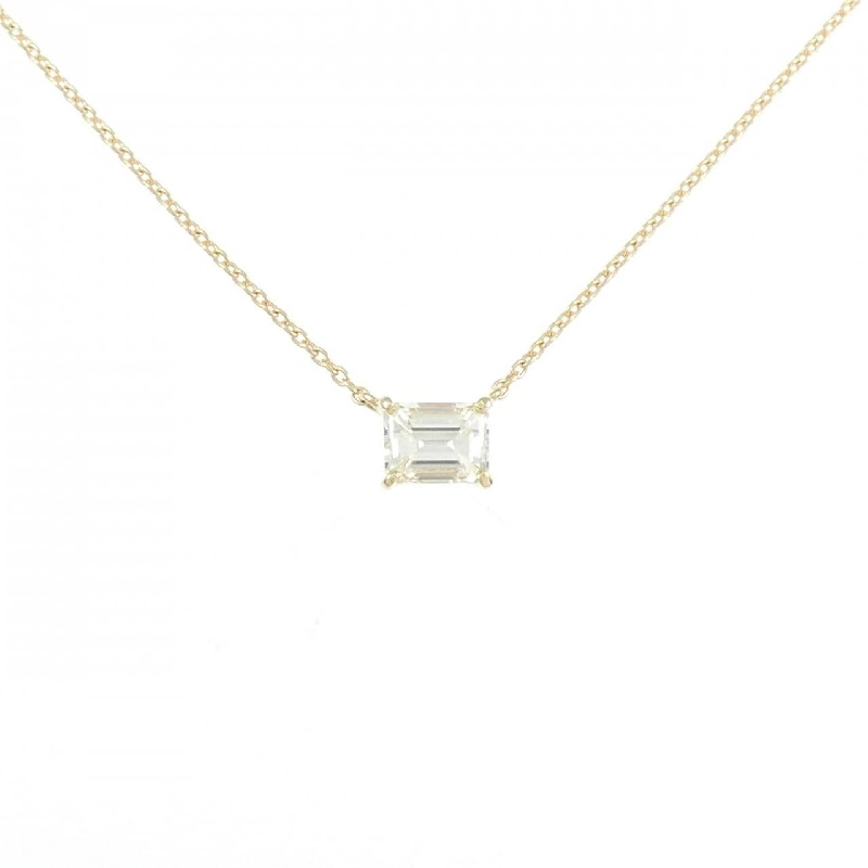 Dây chuyền kim cương K18YG 0.504CT VLY VS2 cắt hình Emerald - Hàng hiệu Chính hãng 874434