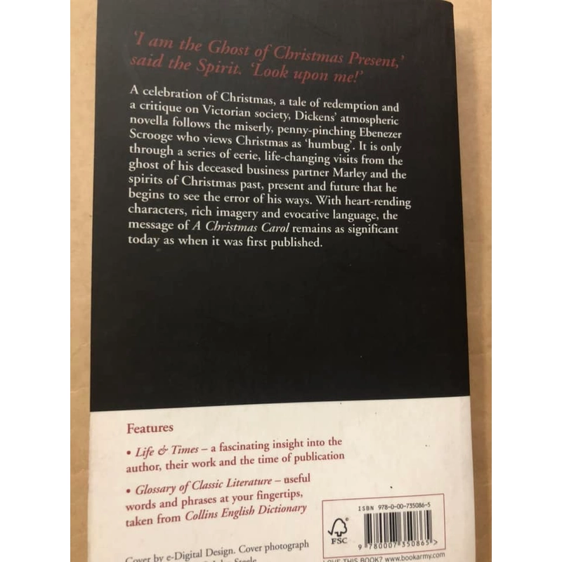 Sách ngoại văn A christmas Carol - Charles Dickens cũ 305467