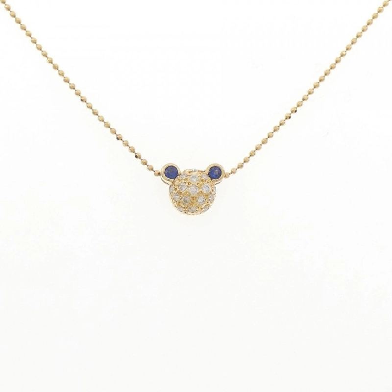 K18YG Pave Sapphire Necklace 0.12CT - Hàng hiệu Chính hãng 857883