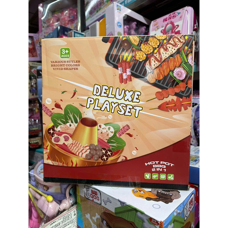 Bộ đồ chơi đồ hàng món ăn 20D2 lẩu nướng hot pot BBQ 2in1 118 chi tiết Deluxe Playset 270830