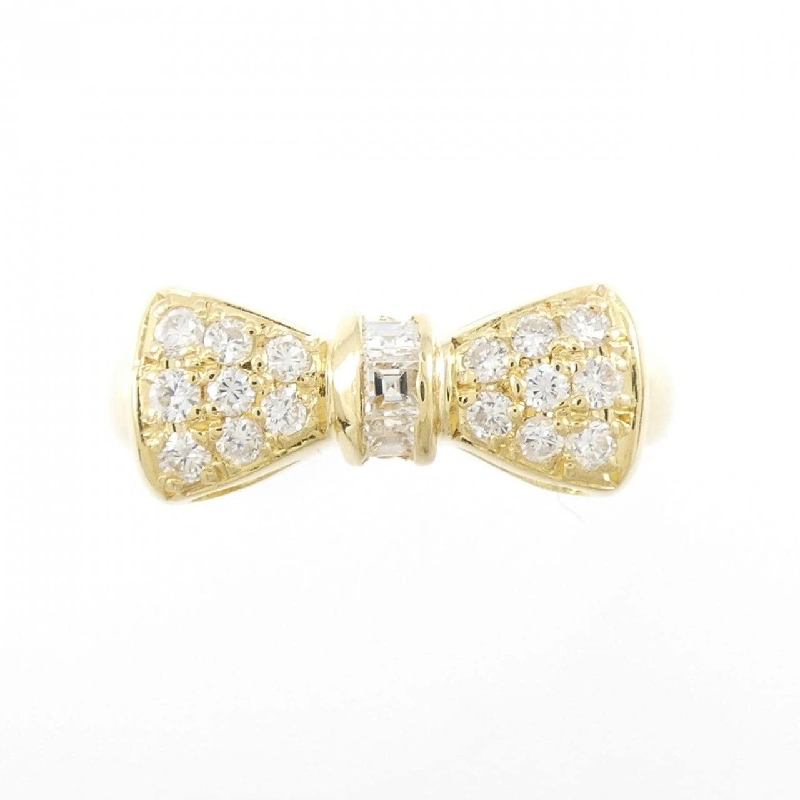 Nhẫn kim cương K18YG hình ruy băng 0.33CT 670802