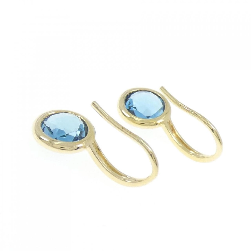 K18YG Blue Topaz Bông tai 2.60CT - Hàng hiệu Chính hãng 868815