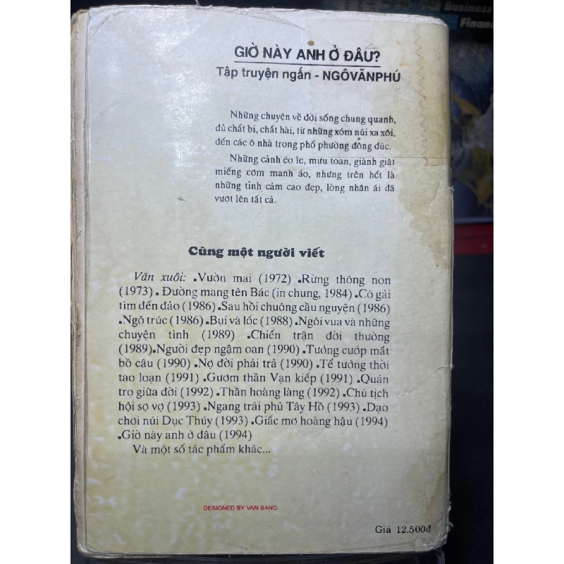 Giờ này anh ở đâu 1994 mới 50% ố vàng bụng xấu Ngô Văn Phú HPB0906 SÁCH VĂN HỌC 915229
