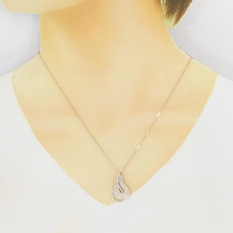 Dây chuyền kim cương K18WG/K18PG 0.77CT - Hàng hiệu Authentic 863742