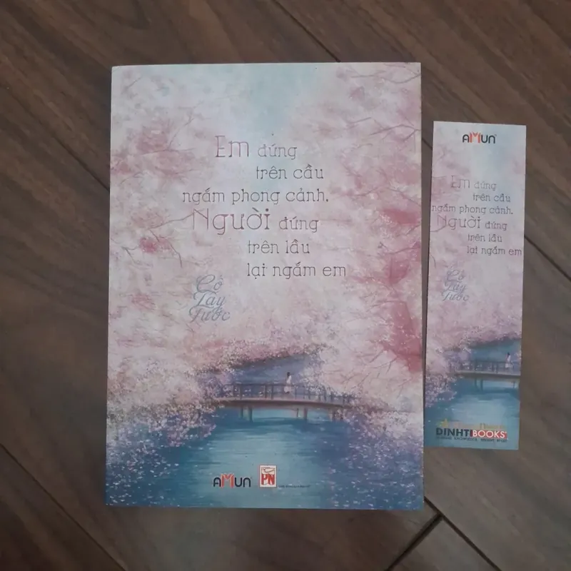 Em đứng trên cầu ngắm phong cảnh, người đứng trên lầu ngắn lại en 706300
