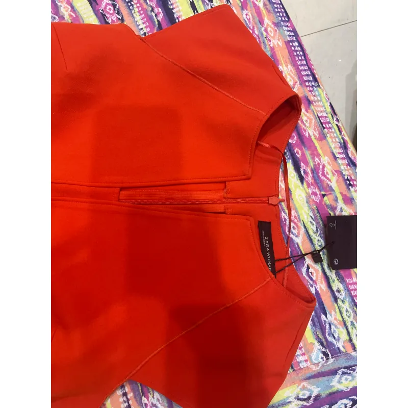 Áo khoác nữ Zara WPOWOMAN causal mỏng màu cam size M 597058