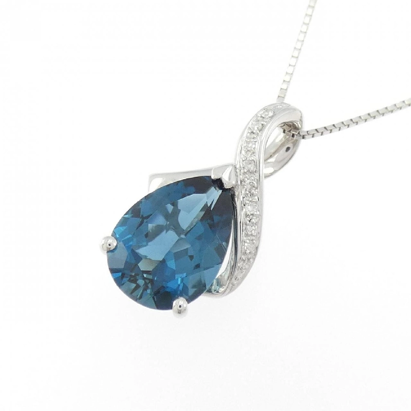 K18WG Blue Topaz Necklace - Hàng hiệu Authentic 856267