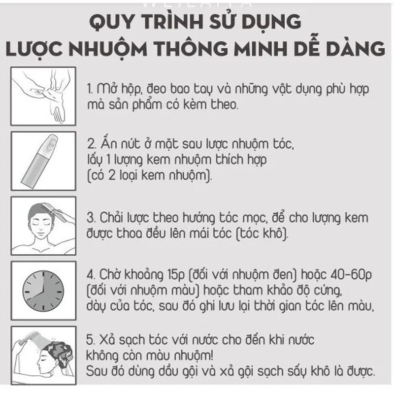 Dầu gội phủ bạc dưỡng tóc Weilaiya chính hãng nguyên mác - Màu đen tự nhiên 164993