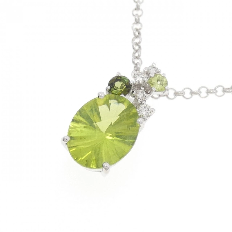 K18WG Peridot Necklace 2.26CT - Hàng hiệu Chính hãng 856484