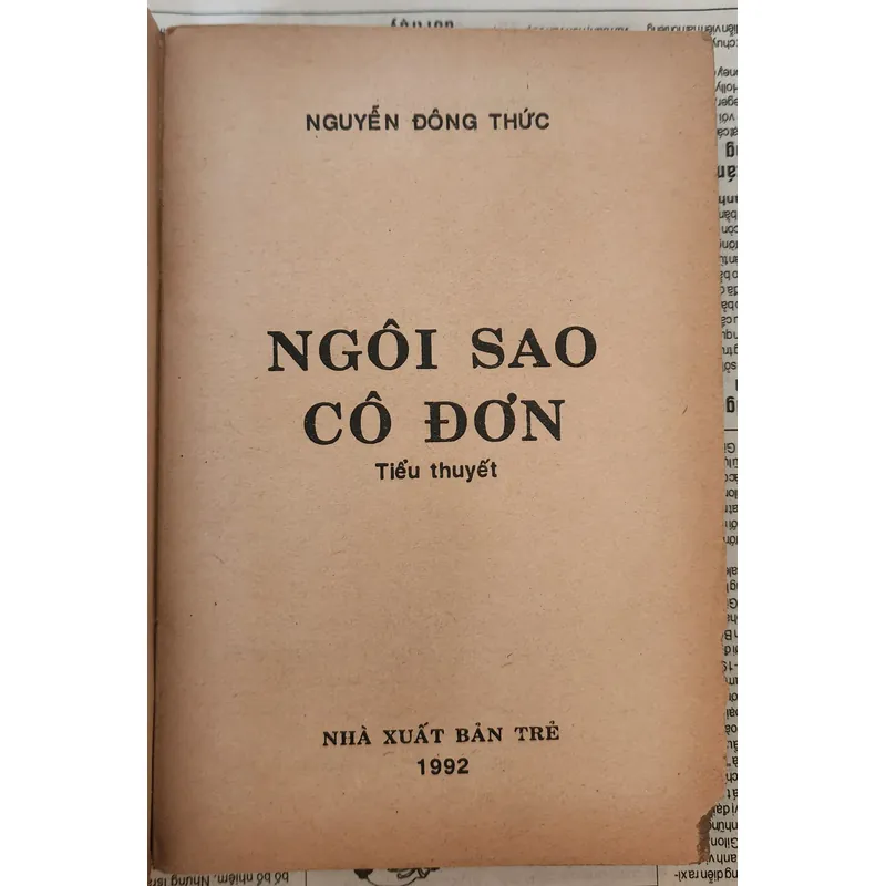 NGÔI SAO CÔ ĐƠN (Nguyễn Đông Thức) - có chữ ký của nhà văb 720742