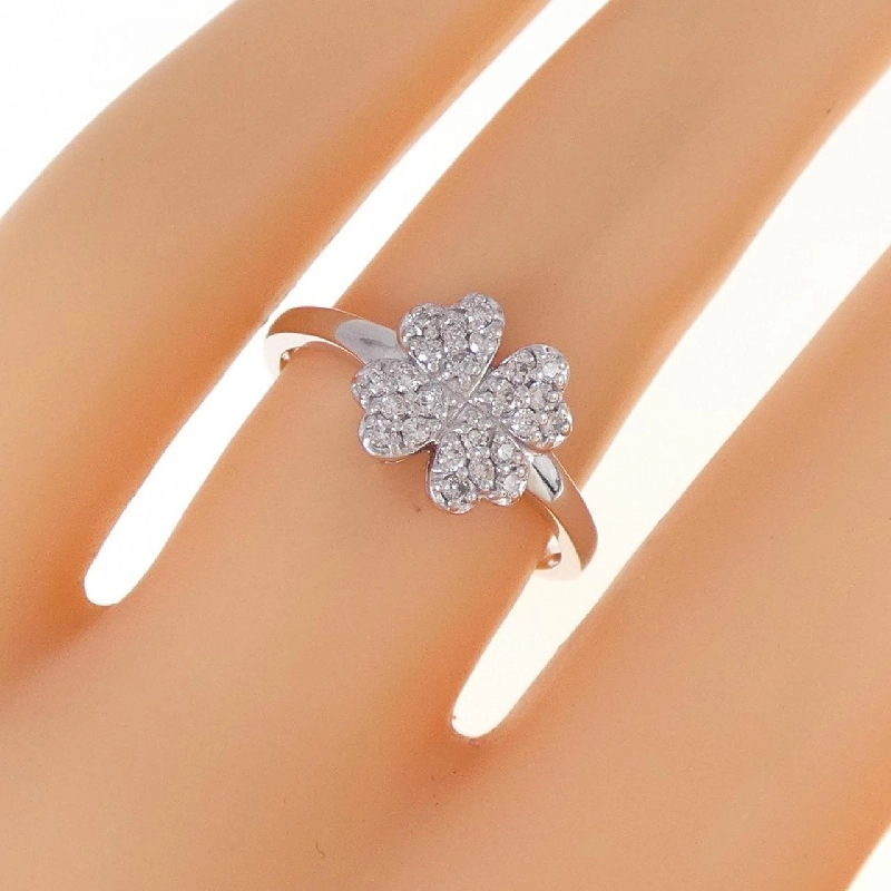 Nhẫn kim cương K18WG hình cỏ ba lá 0.20CT - Hàng hiệu chính hãng 856040